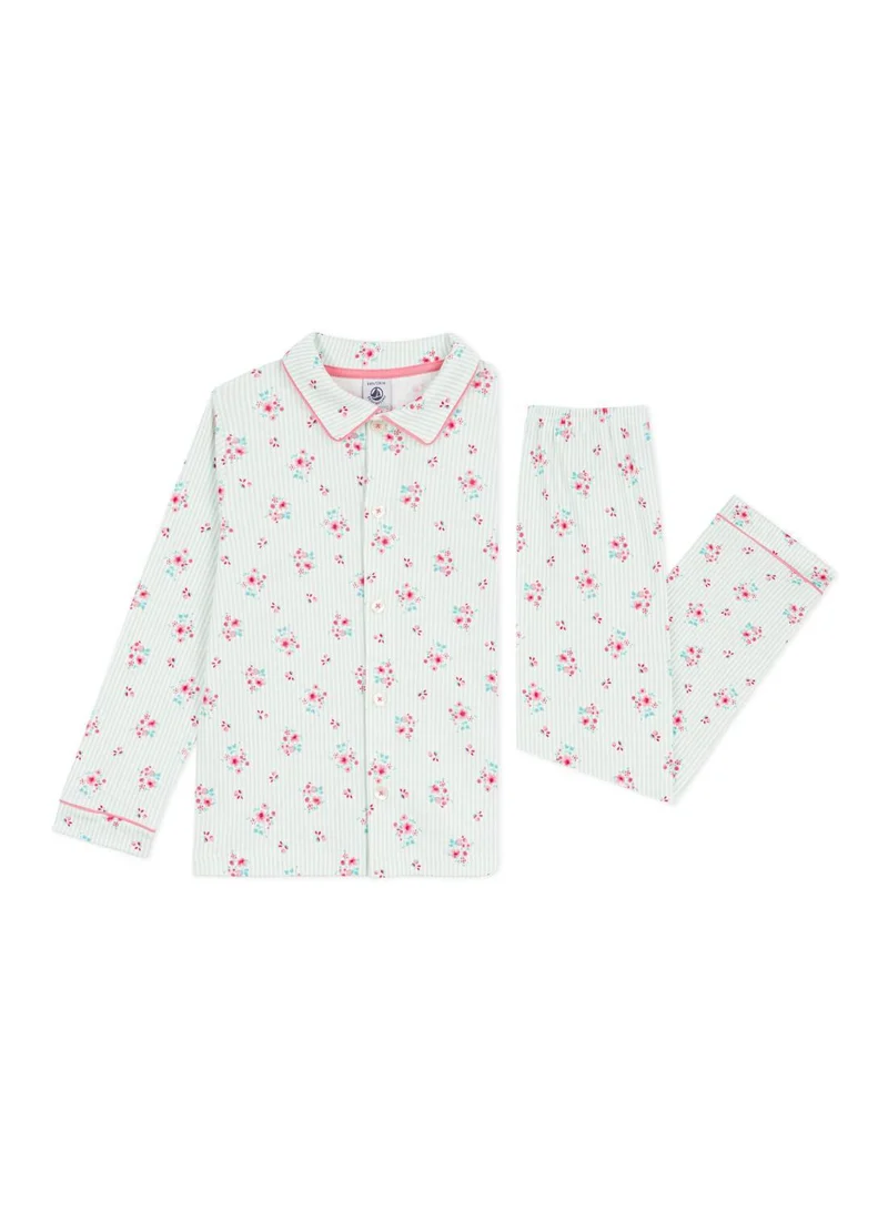 بيتي باتو Children's buttoned printed cotton pyjamas